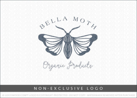 Bella Moth Organic Products Non-Exclusive Logo For Sale LogoMood