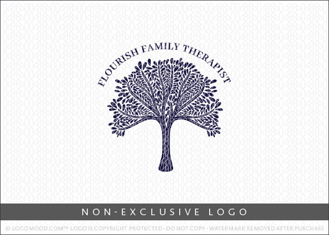 Leafy Tree Canopy Non-Exclusive Logo For Sale LogoMood